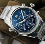 CF Factory Swiss Replica Longines Spirit ETA7753 Chronograph Watch Blue Dial Stainless Steel